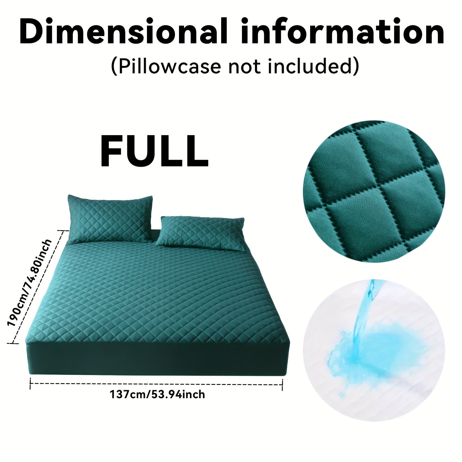 Waterproof Mattress Protector Set 2/3pcs, Thick Deep Pocket 9-15" Fitted Sheet & Pillowcase, Soft All-Season Bedding, Machine Washable – Twin Full Queen King, Multiple Colours