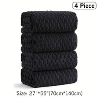 4 pieces, black (27*55 in)