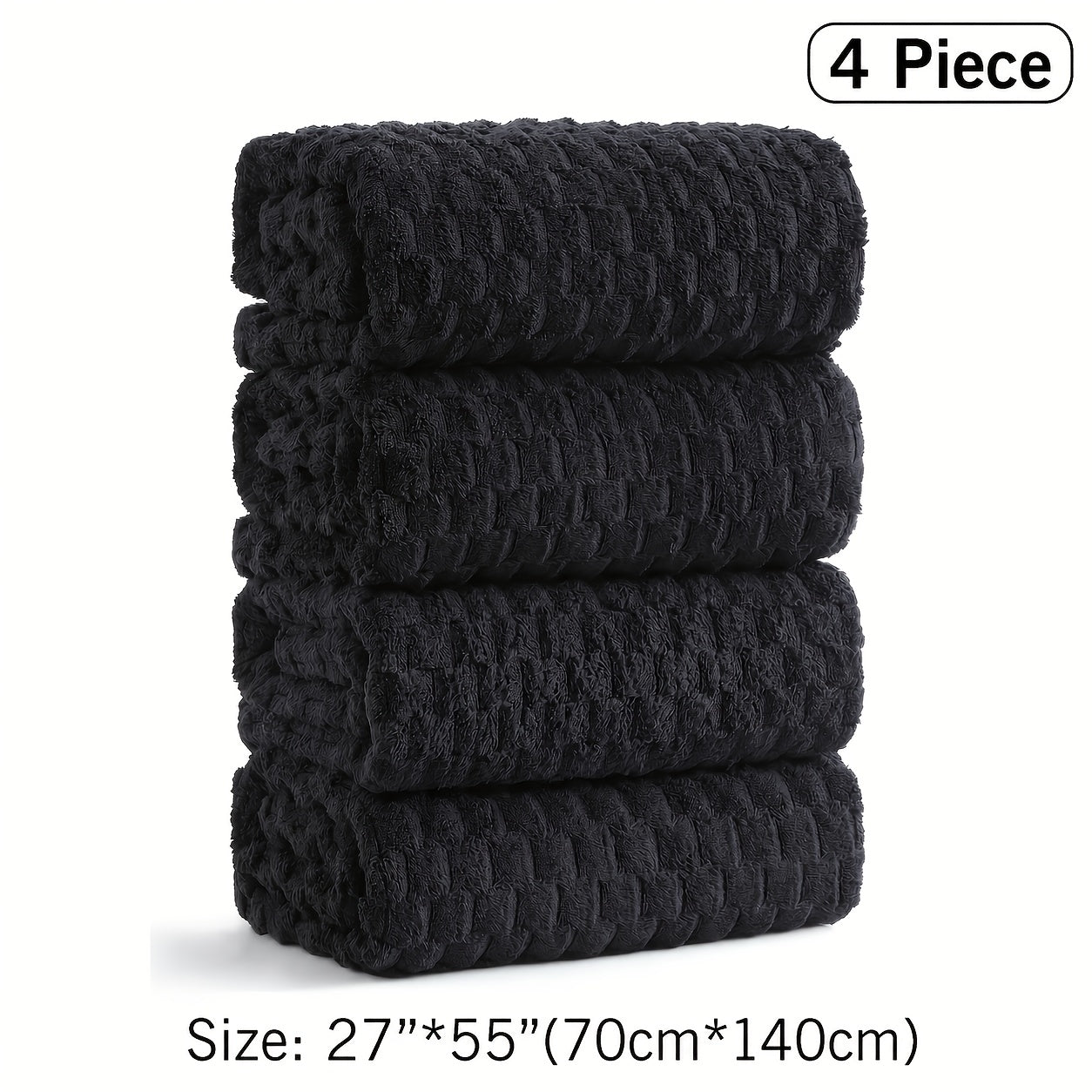 Microfiber Bath Towels Set 4-Pack Extra Large 27x55 & 35x70 in – Super Soft Quick-Dry Luxury Spa Hotel Quality Towels, Multi-Color Options