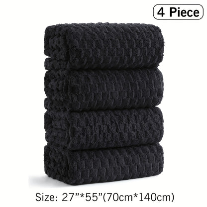 Microfiber Bath Towels Set 4-Pack Extra Large 27x55 & 35x70 in – Super Soft Quick-Dry Luxury Spa Hotel Quality Towels, Multi-Color Options