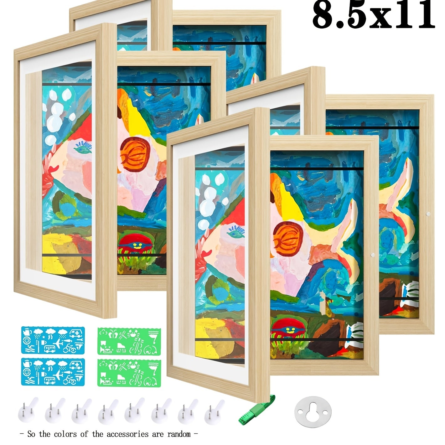 Kids Art Frames Front Opening Changeable – Children Artwork Storage Display Frame Holds 50 Pieces for Wall, Set of 2 or 4 (Drawings, Crafts & Art Projects)