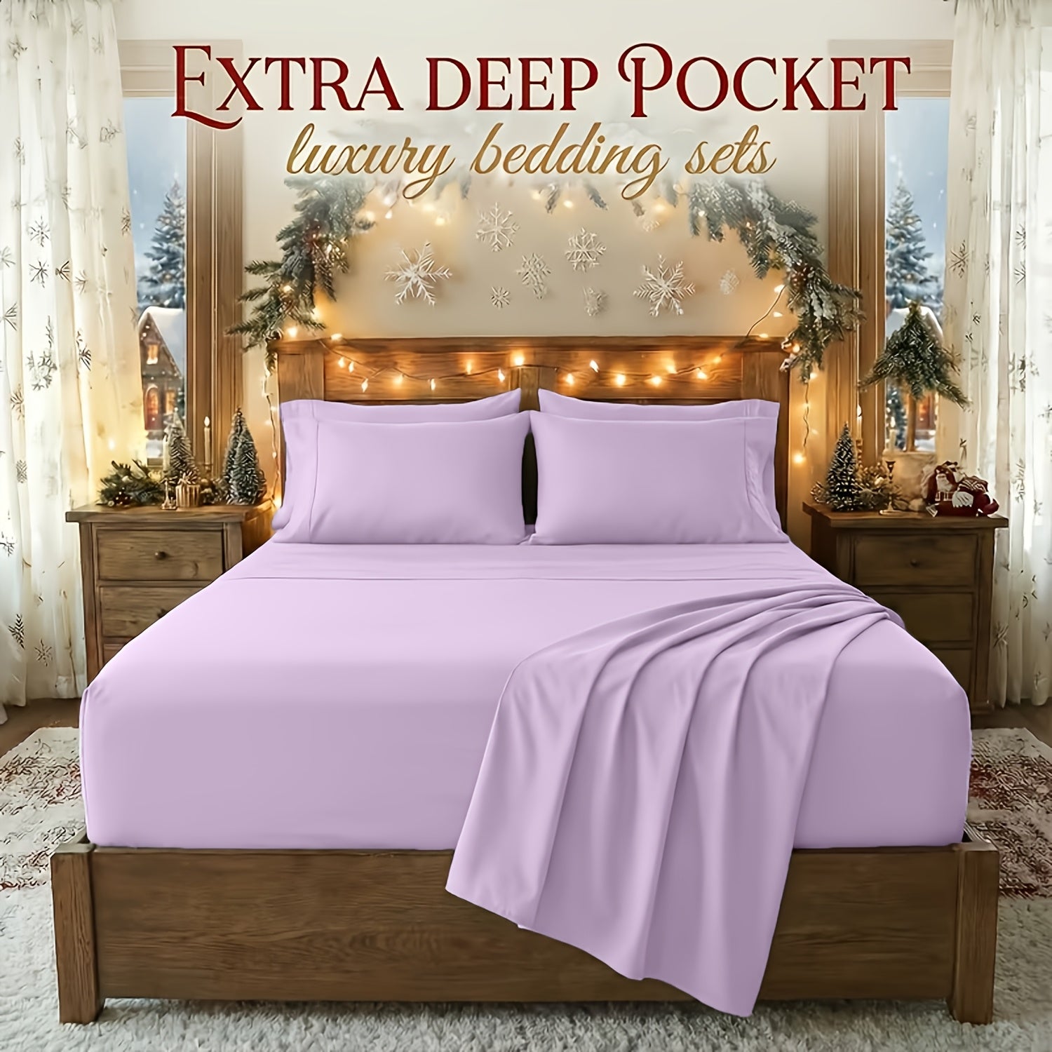 Bamboo Cooling Bed Sheet Set 4/6pcs Luxury Soft – Deep Pocket Elastic Breathable Hotel Sheets & Pillowcase Set, Twin Full Queen King – ShopVora CA
