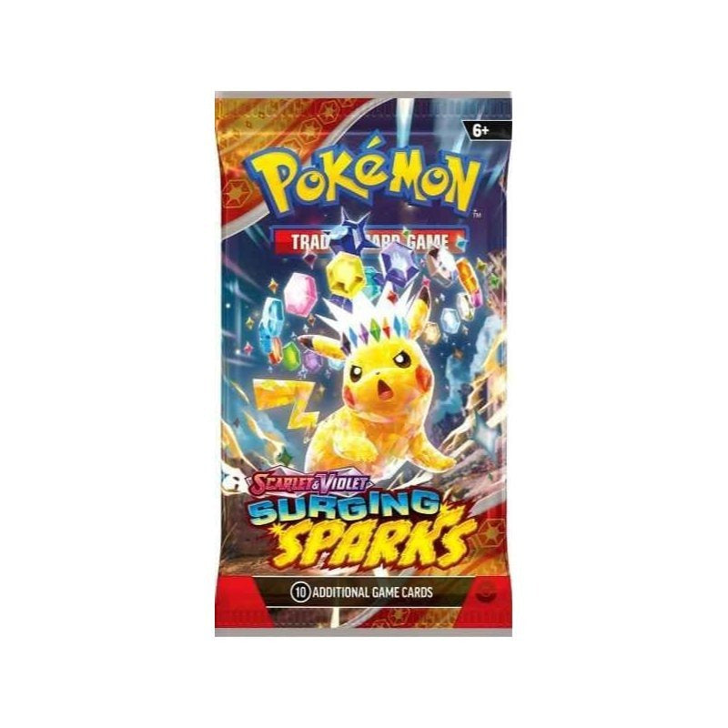 Pokémon TCG Surging Spark - Single Booster Pack (1x) - Pack Art May Vary - Each Pack has 10 Cards