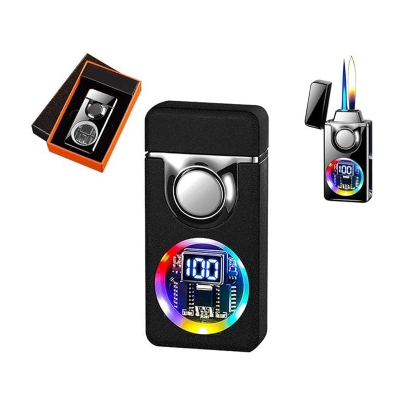 Smart Flip Induction Lighter with Voice Control & 5 Ignition Modes – Refillable Butane Metal Lighter, Visible Fuel Window, Portable EDC for Candles, Camping & Gifts | ShopVora CA