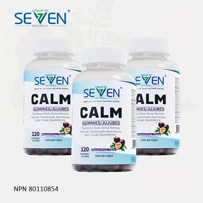 Magnesium Bisglycinate Calm Gummies – 120 Count Stress & Sleep Support Supplement, Passionfruit Flavour, Relaxation Gummies for Adults, Daily Wellness Supplement | ShopVora CA