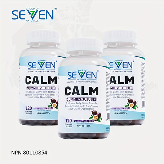 CALM Relax Gummies, Supports A Healthy Response to Stress, Sleep Support, Magnesium Bisglycinate Supplement, Passionfruit Flavor, 120gummies