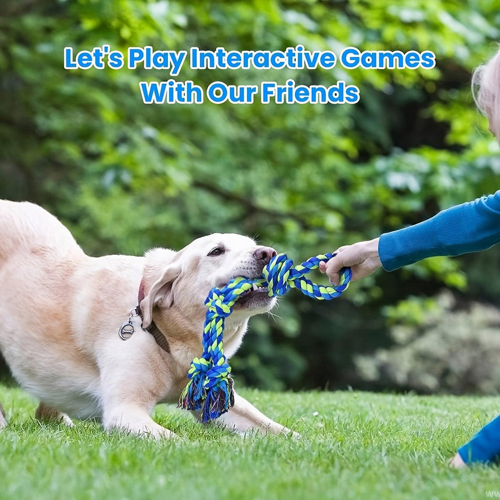 2pcs Heavy Duty Dog Rope Toys Suitable for Large & Medium Dogs - Indestructible Chew Proof Rope, Tug-of-War Toy for Aggressive Chewers, Tough Dog Chew Toys for Large Breed Puppies & Dogs, Wear-Resistant Rope for Teething