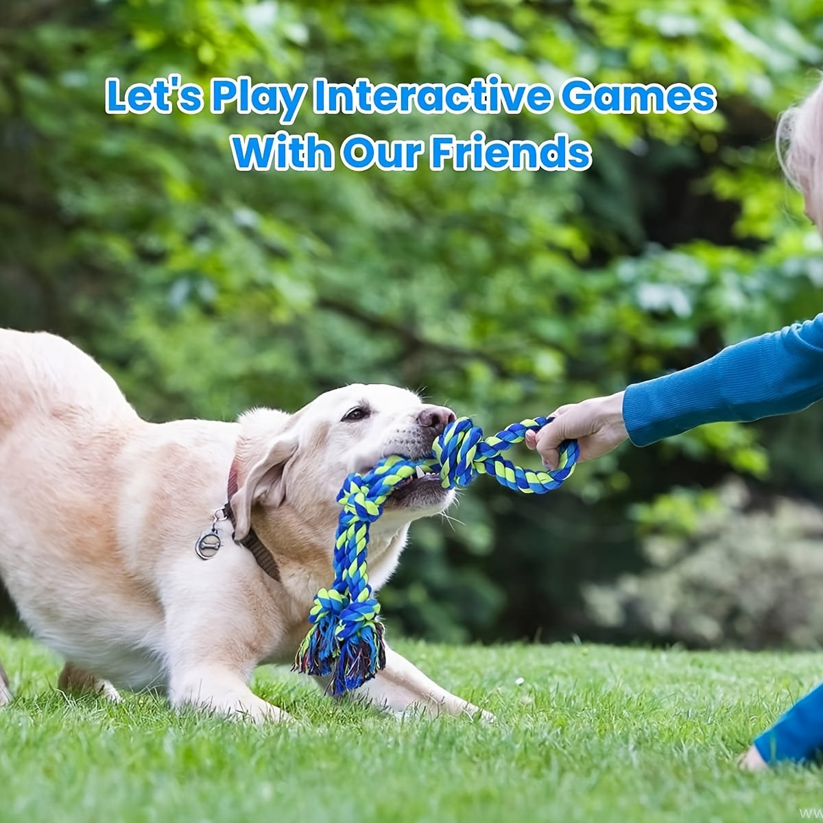Heavy Duty Dog Rope Toys 2-Pack – Indestructible Tug-of-War Chew Rope for Large & Medium Dogs, Wear-Resistant Teething Toy for Aggressive Chewers & Large Breed Puppies