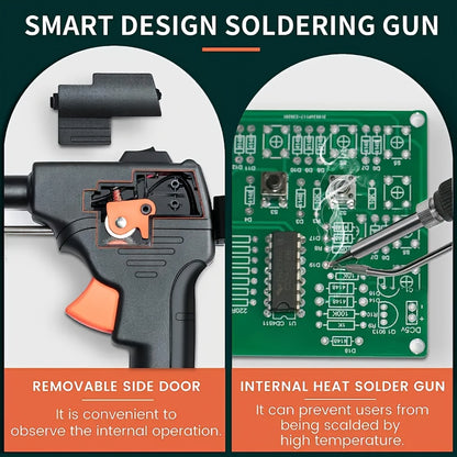 Automatic Soldering Iron Handheld Welding Torch with Adjustable Rubber Bracket – Ergonomic Precise Control for Circuit Boards, Electronics Repair & DIY Projects