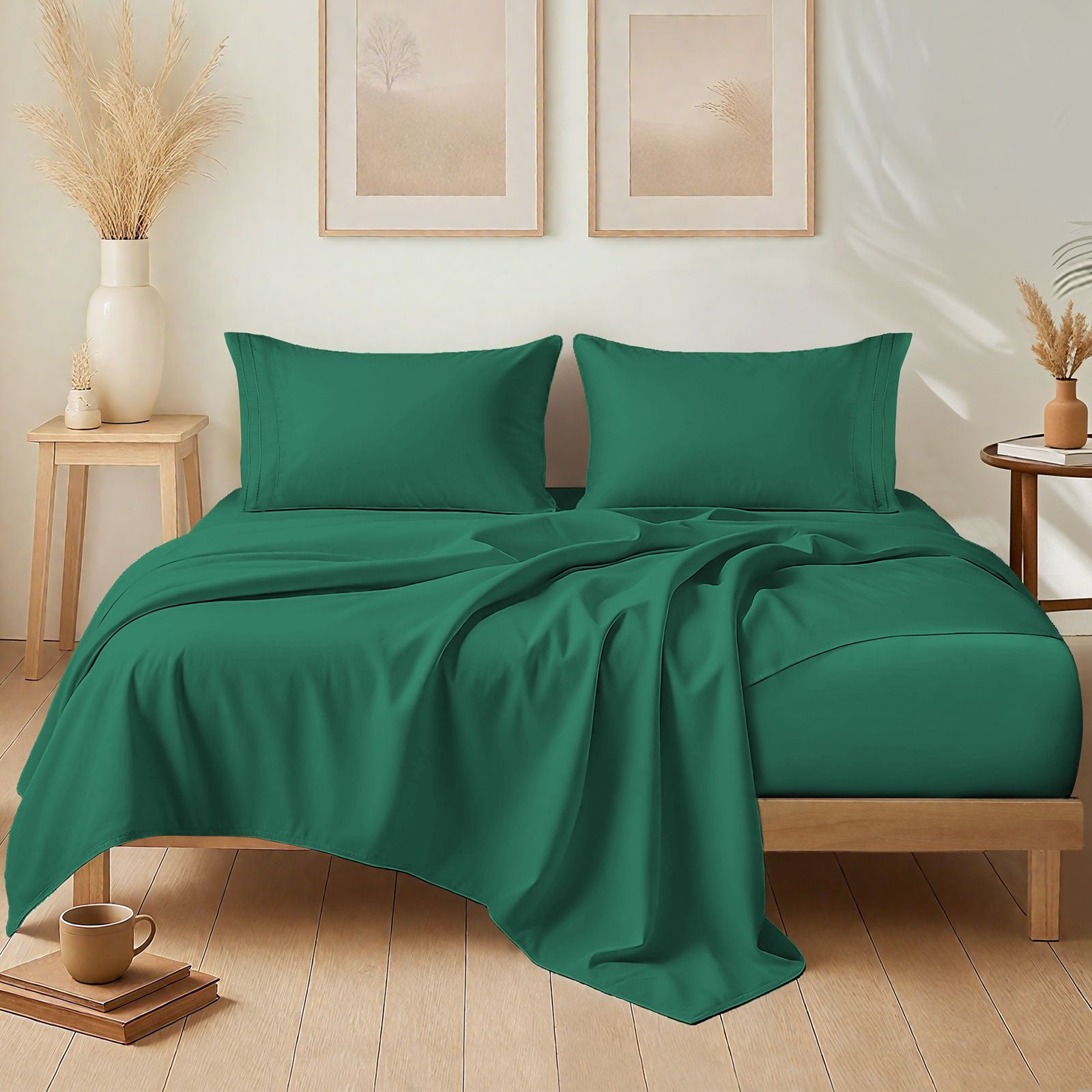 14-Inch Deep Pocket Bed Sheet Set – Lightweight Breathable Cooling, Wrinkle & Fade Resistant, Hotel Luxury Bedding, 3/4-Piece with Pillowcase, Flat & Fitted Sheet, Twin Full Queen King | ShopVora CA