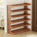 Multi-layer Bamboo Shoe Rack, Wood Grain Finish, Suitable for Dormitories And Home Entrances, Easy to Assemble, Brown, Freestanding, Practical Multi-layer Storage Rack, Home Storage, Multiple Scenarios.