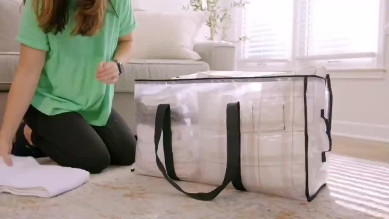ClearSpace Oversized Moving Bags with Backpack Straps, Zippers&Handles-Heavy-Duty Large Storage Totes, 2 Pack/4 Pack/6 Pack Options for Moving, College Dorm, Holiday&Home Organization