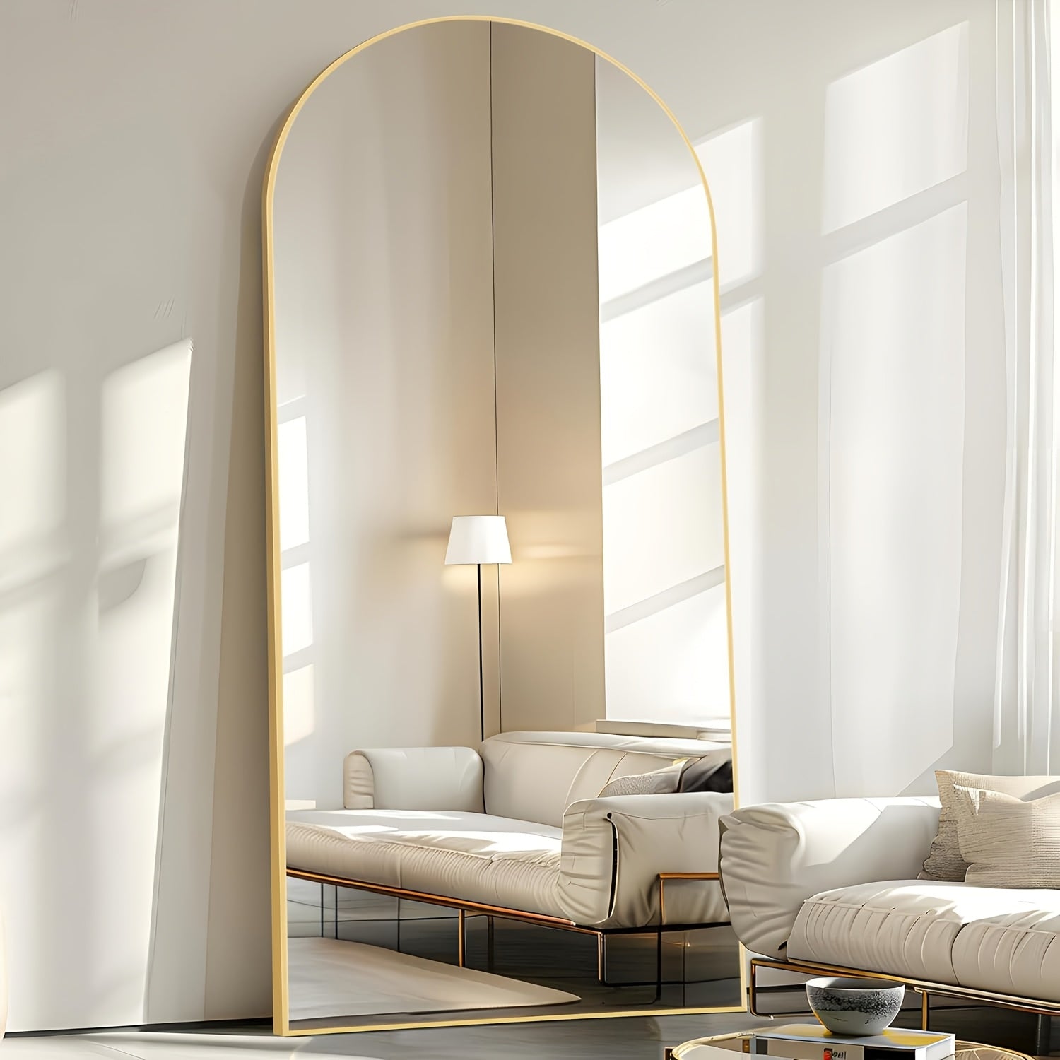 Arched Full Length Mirror 71"x26" with Stand, Freestanding & Wall-Mounted Floor Mirror for Bedroom, Living Room & Entryway – Full Body Mirror
