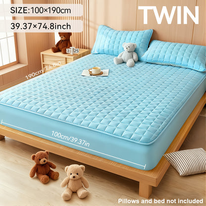Waterproof Mattress Protector Cover Fitted Sheet Thickened Breathable Mattress Topper Pad Twin Full Queen King Size Bedroom Guest Room Hotel Comfortable Durable Bed Cover