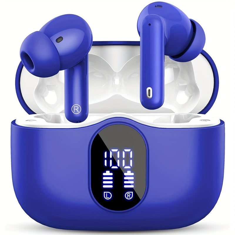 ENC Noise Cancelling Earbuds Bluetooth 5.3 with 36H Playtime LED Charging Case, Rich Bass Sound ENC Microphone Wireless Earphones – Compatible with Android iOS iPhone | Canada