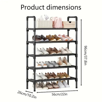 Entryway Shoe Rack Organizer – Multi-Layer Shoe Cabinet, Freestanding Multifunctional Storage Shelf for Hallway Bedroom Closet