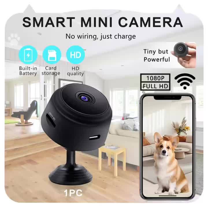 1/2/3/4/5/6pcs Wireless Remote Control Monitoring Camera, 1080P High-Definition, 2.4G Wifi, Wide-Angle Monitoring, Remote Observation, with Battery (180MA), Used for Home Security Wifi Monitoring Camera