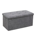 Folding Storage Ottoman Bench 30-Inch – Storage Chest Foot Rest Stool for Living Room Bedroom Entryway, Ash Gray