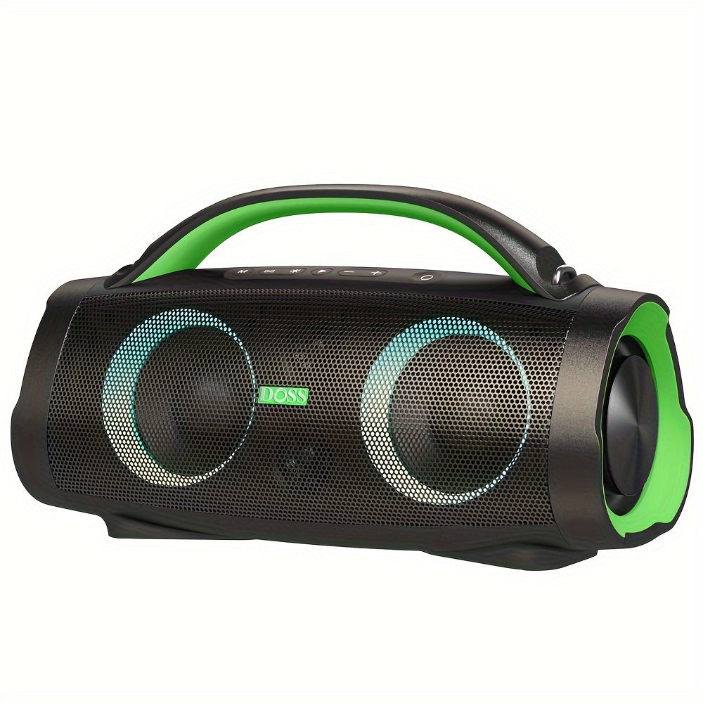 Outdoor Bluetooth Speaker 100W DOSS IPX6 Waterproof Portable Party Speaker with LED Lights – Bluetooth 5.3, 20H Playtime, 10400mAh Power Bank for Camping Beach BBQ | ShopVora CA