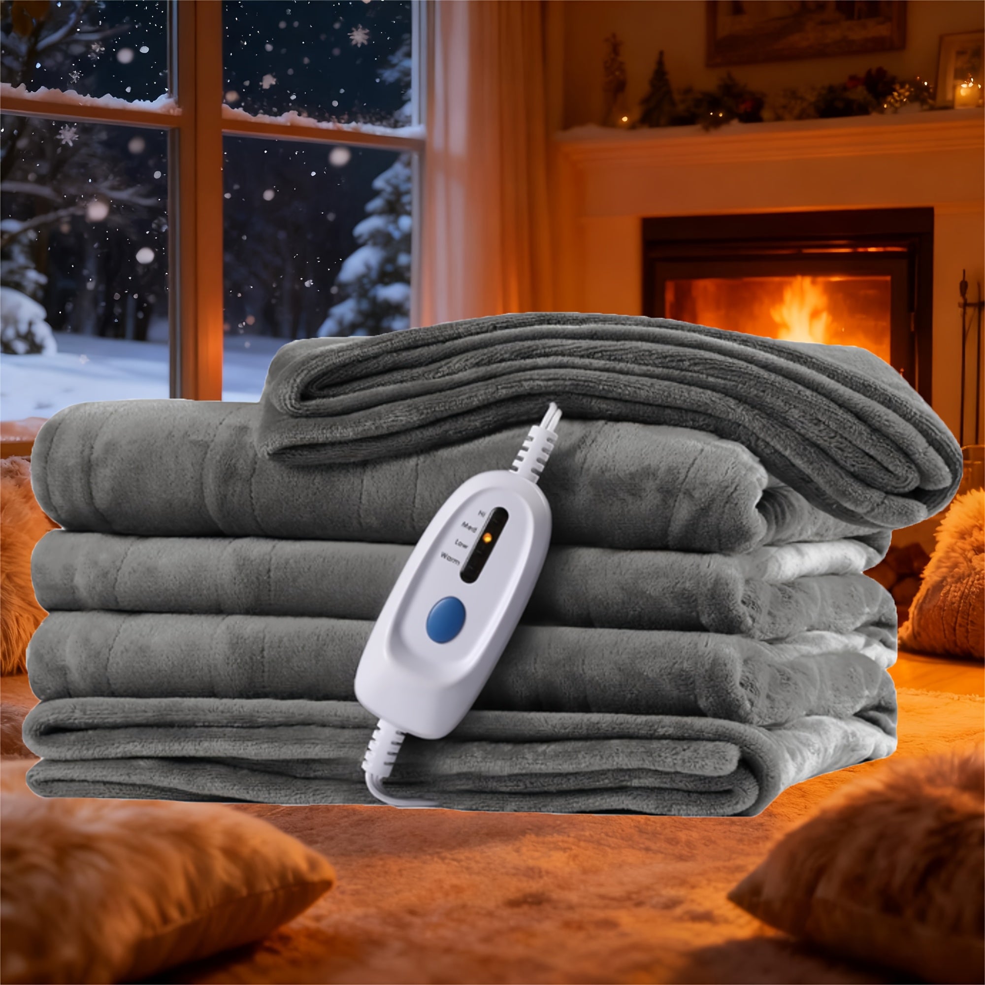 Heated Electric Blanket Flannel Full Size – Fast Heating Soft Cozy Throw for Bed Couch Chair, Multiple Sizes & Colours, Home Office Bedroom Warmth – ShopVora CA
