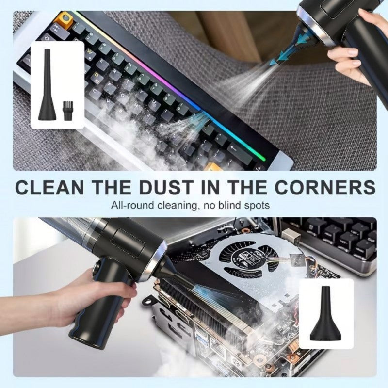 Handheld Vacuum Cleaner Portable Blow and Suction with Side Brushes Anti-Tangle Hair Design Detachable Crevice Tool Low Noise 40dB 7Kpa Suction Power Suitable for Blow & Suction for Cars Home & Office DustIncludes a Crevice Tool | Valentine's Day and New