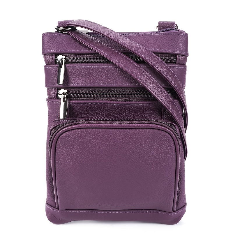 Crossbody Leather Bag Genuine Leather Messenger with Adjustable Strap & Smartphone Pocket – 3 Sizes: Regular, Plus & X-Large | 9 Colours | Fashionable Handheld Shoulder Bag | ShopVora CA