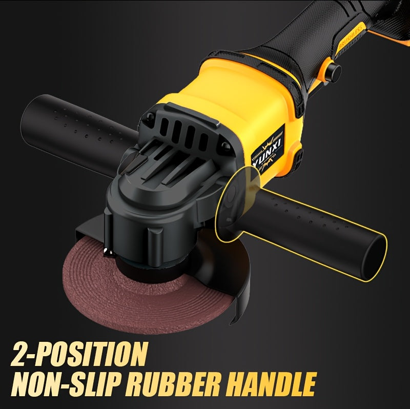 Rechargeable Angle Grinder Polisher Kit 2-in-1 Wireless Portable Power Tool for Metal Wood Car Repair – Cordless Grinding Polishing Machine, DIY & Auto Detailing Tool, Great Gift Idea