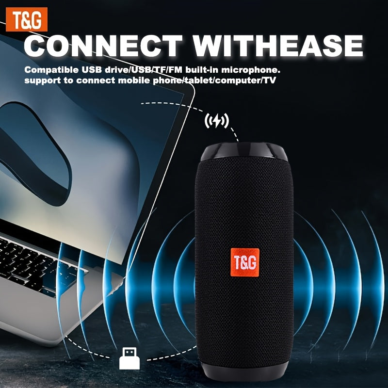 Portable Wireless Speaker TG117 Features An IPX4 Waterproof Rating. Its TWS Stereo Mode Creates An Excellent Party Atmosphere. It Supports FM, TF Card, And USB Playback Formats, And Is Equipped With A Long-lasting Lithium Battery. The Speaker Can Co