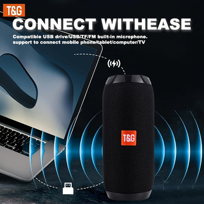 Portable Bluetooth Speaker TG117 IPX4 Waterproof with TWS Stereo, FM Radio, TF Card & USB Playback – Long Battery Life Wireless Speaker for Outdoor Party Travel & Home | ShopVora CA