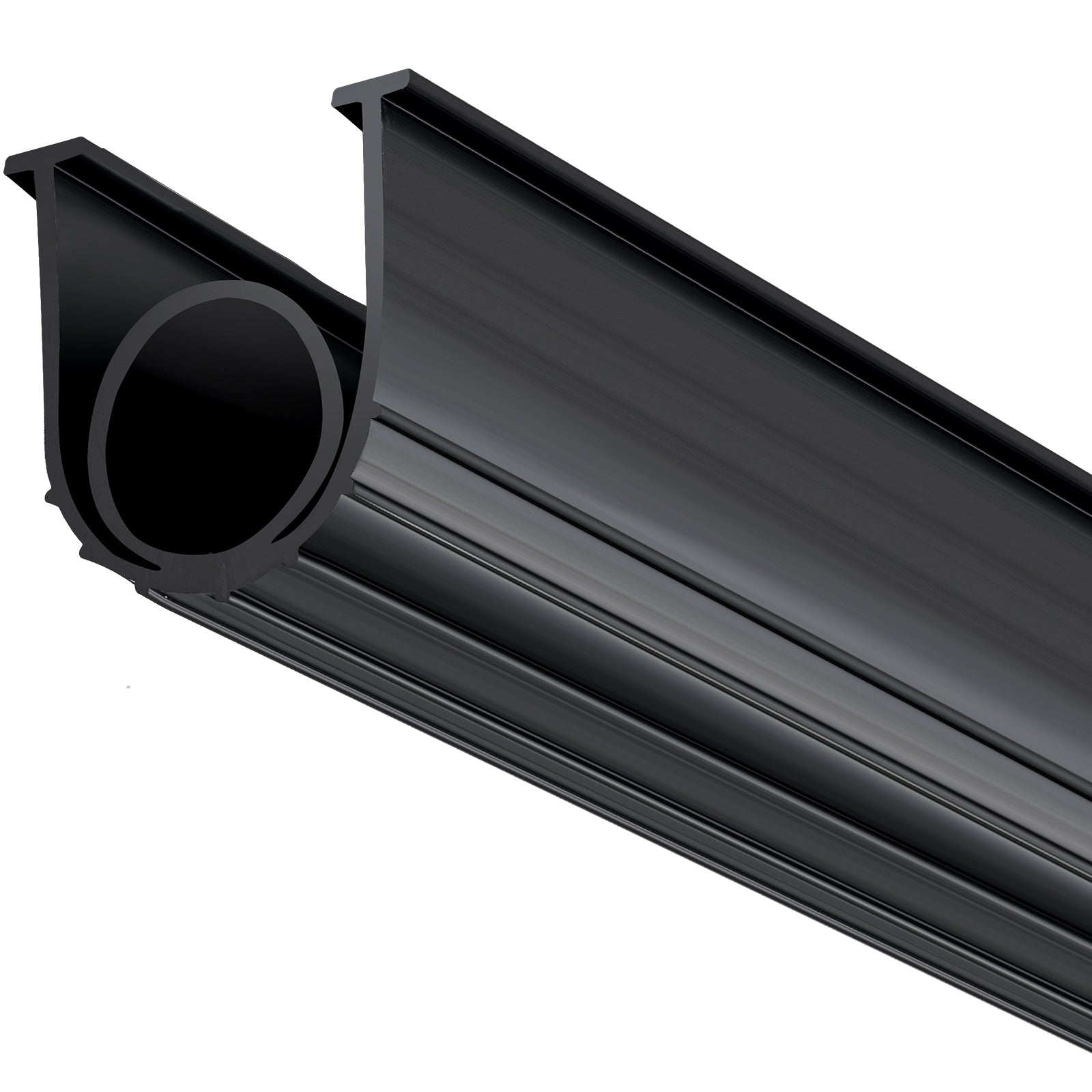 VEVOR Garage Door Seals Bottom, U Shape +O Ring Combination Garage Door Bottom Weather Seal, 10/16/20ft Weatherproofing Garage Door Seal, 5/16 inch T-ends and 3 3/4 inch Width, for Doors, Black