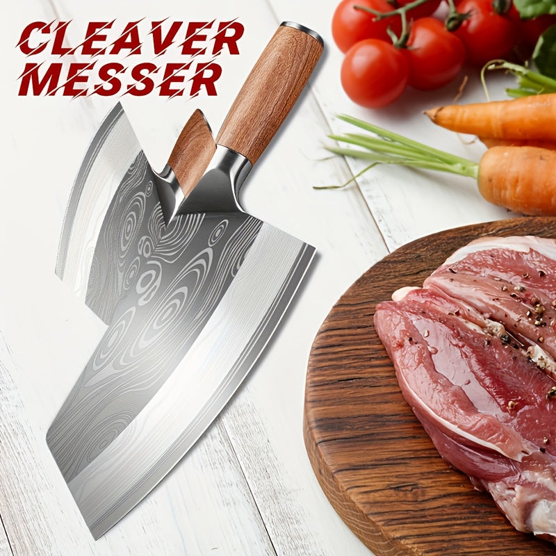 Chef Knife 7-Inch German Stainless Steel Cleaver – Sharp Meat & Vegetable Chopping Knife, Chinese Butcher Cleaver, Professional Kitchen Knife for Home & Restaurant Use Canada