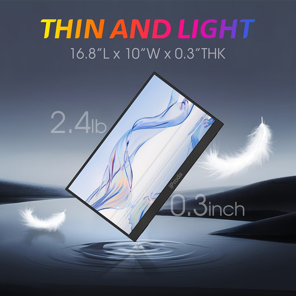 120Hz Portable Gaming Monitor FHD 1080P 18.5 Inch Laptop Monitor Extender Travel Portable Computer Monitor Screen Extender for PS5/4 Mac PC Second Monitor