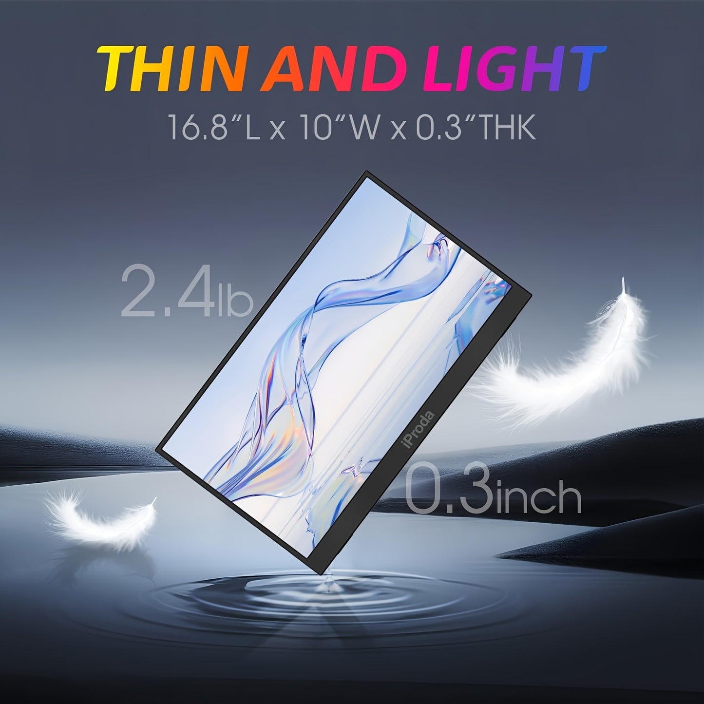 18.5 Inch Portable Gaming Monitor 120Hz FHD 1080P Laptop Screen Extender Travel Monitor for PS5 PS4 Mac PC Second Monitor