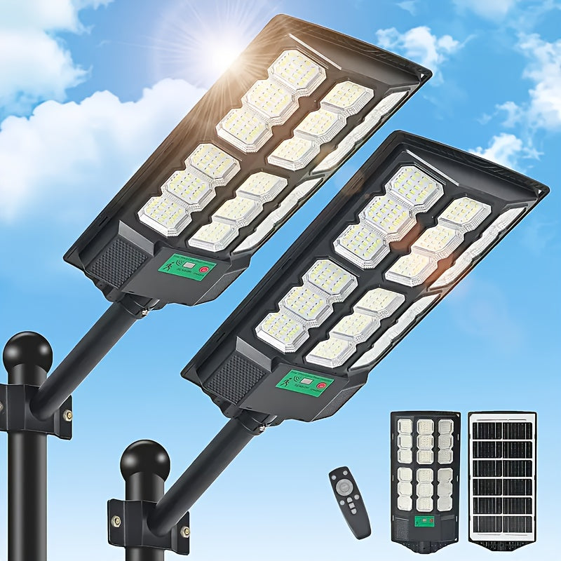 Solar Wall Light Outdoor with Motion Sensor & Remote Control – Solar Floodlight for Courtyard, Garden, Deck, Driveway & Parking Lot, Bright Street Lamp Waterproof Security Lighting Canada