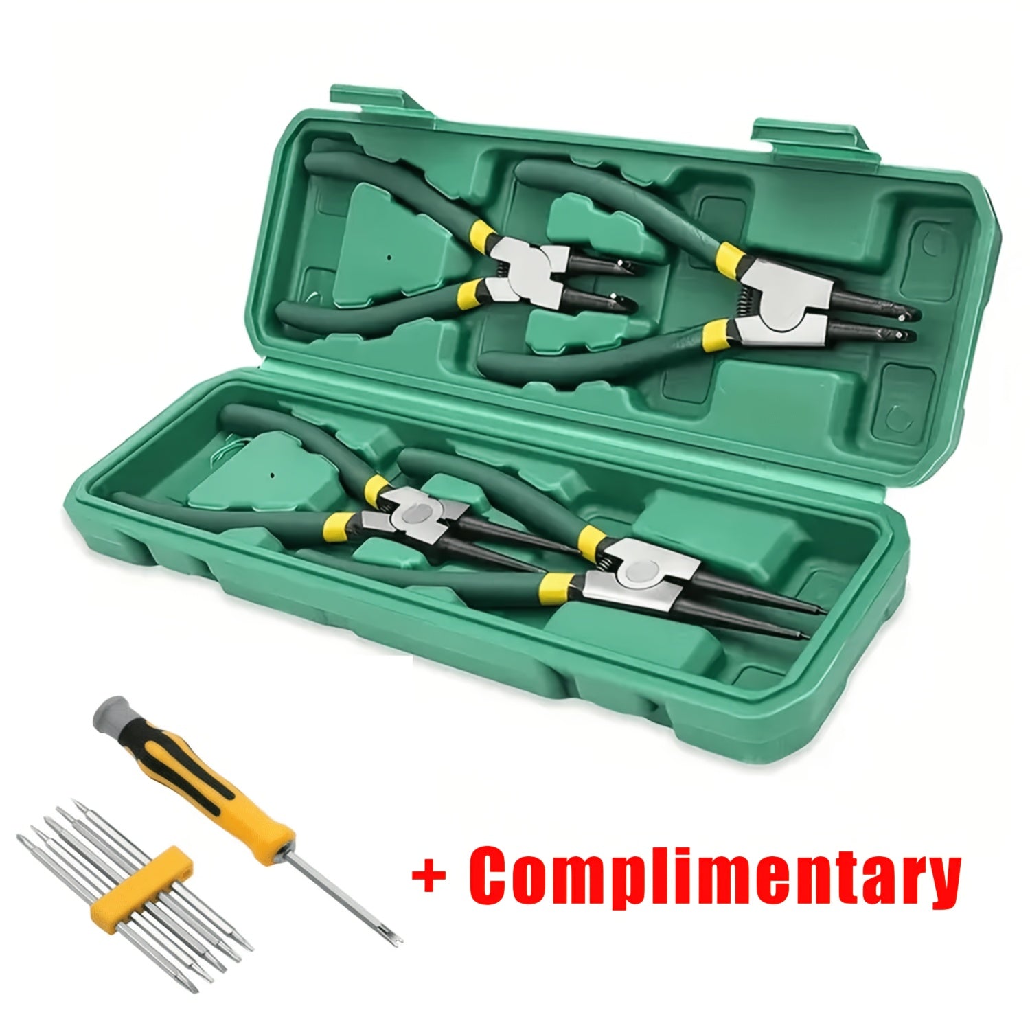 Coil Spring Compressor Tool Set Heavy Duty Chrome Vanadium Steel, 7-Inch C-Clamp with Hook Tool or Repair Tool, Internal & External Ring Removal for Cars & Trucks Canada