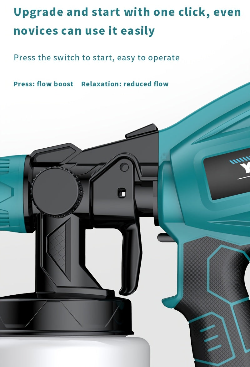 21V Portable Paint Sprayer Gun, One-Time Uniform Spraying Soft Mold Spray Gun, Ergonomic Handle Durable Structure, Multifunctional Spray Gun For Automotive Details, Furniture Painting & Projects
