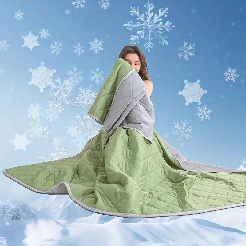 Cooling Blanket for Hot Sleepers – Lightweight Breathable Polyester Summer Quilt, Reversible Geometric Design, Night Sweats Relief, Bed Couch Travel, Machine Washable | Canada