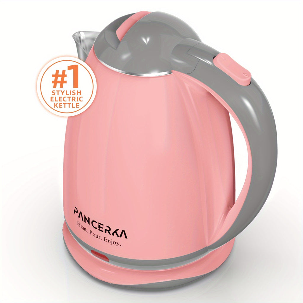 PANCERKA Electric Kettle, Stainless Steel Fast Boiling Water Boiler with Automatic Shut-Off, Large Capacity Tea/Kettle Suitable for Home & Office, Plug (Compatible for Coffee, Tea)