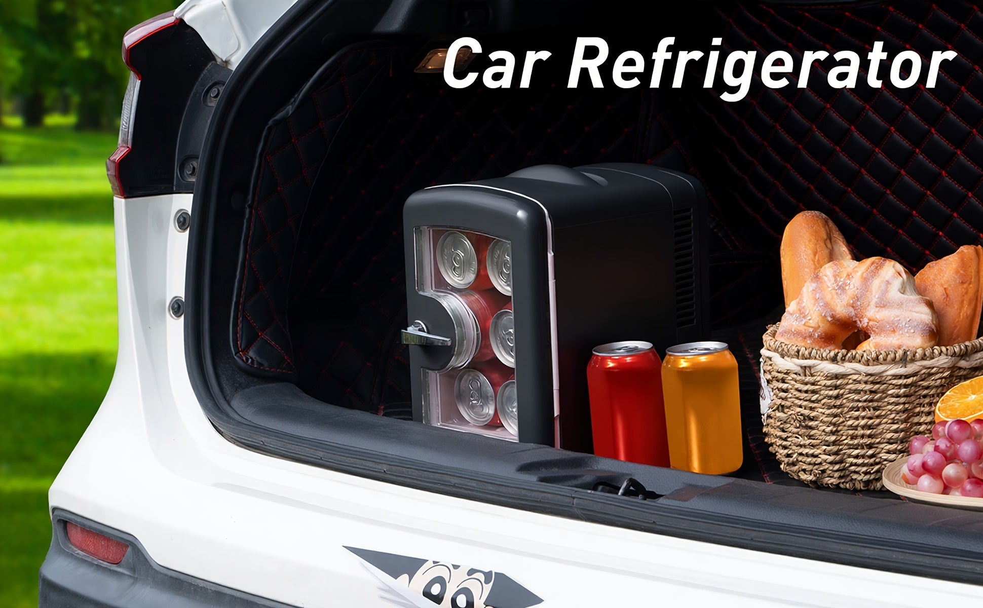 Mini Fridge 1.06 Gallons, 12V DC Power Supply, Low-noise Design, Portable Compact Refrigerator, Suitable for Bedrooms, Dormitories, Cars, Desks, Freezing Skin Care, Cosmetics, Gifts, Christmas Gifts, Cute