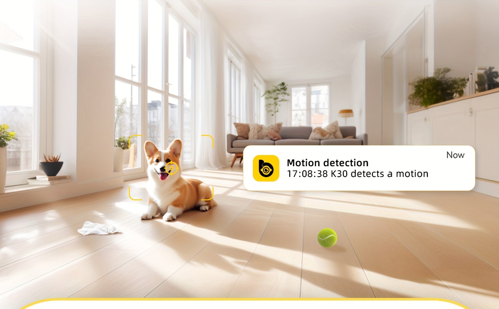 2pcs,BoyKeep 5g/2.4ghz WiFi smart camera, High-definition indoor safety monitor, special safety camera for babies and pets, 360° panoramic surveillance video, night vision, two-way calls, SD card and cloud storage
