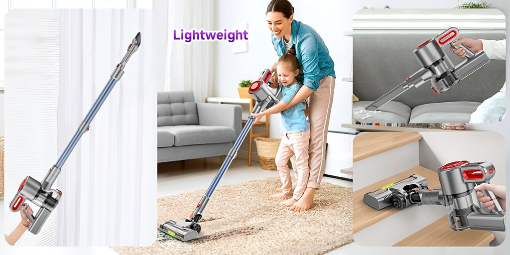 Max 68Kpa Vacuum Cleaner for Home - Lightweight, Stick Vacuum Clean with Large-Capacity Battery, Max 45Mins Runtime, 8in 1 Handheld Vacuum for Hardfloor & Carpets Pet Hair Includes Corded And Cordless Vacuum Cleaners