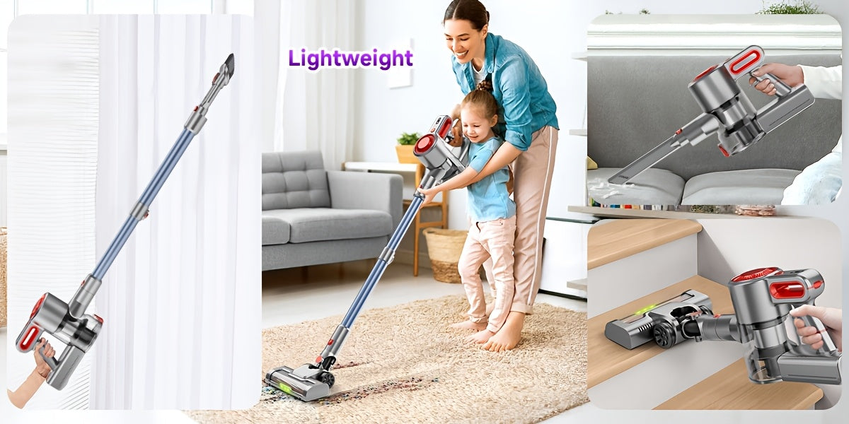 8-in-1 Cordless Stick Vacuum Cleaner 68Kpa – Lightweight Handheld Vacuum, 45-Min Runtime, Large Battery, Hard Floor & Carpet Pet Hair, Corded & Cordless | ShopVora CA