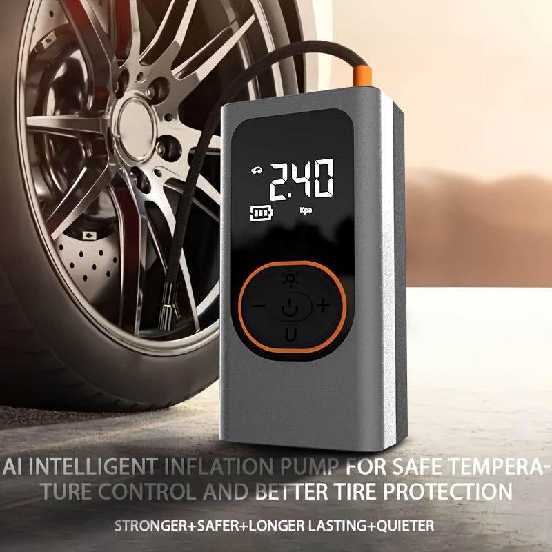 Wireless Smart Tire Inflator 150PSI – One-Click Intelligent Air Pump with Pressure Gauge & LED Light, Cordless Rechargeable Pump for Cars Bicycles Motorcycles – Canada