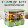 Upgrade5-Tray Food Dehydrator Machine with Digital Timer & Thermostat - for Jerky, Fruits, Herbs, Veggies, Yogurt, Pet Treats - Energy-Saving, Ultra-Quiet, Easy Clean with DishwasherSafe Trays - Perfect for Home Kitchen, Raw Diet, Camping, RV, Gifts