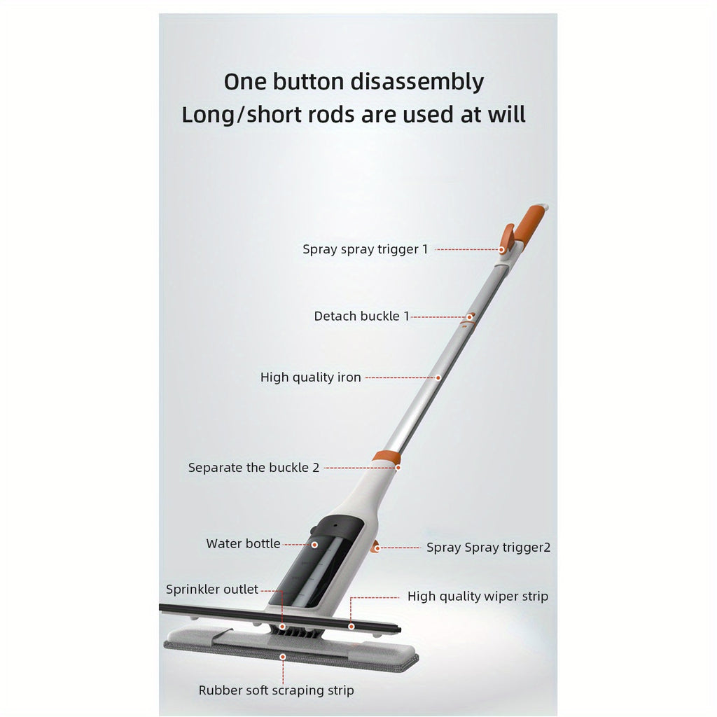 3-in-1 Glass Cleaning Kit - Durable Metal Pole, Silicone Scraper Included - Ideal for High Windows, Shower Doors & Car Windshields - Essential Home Cleaning Tool