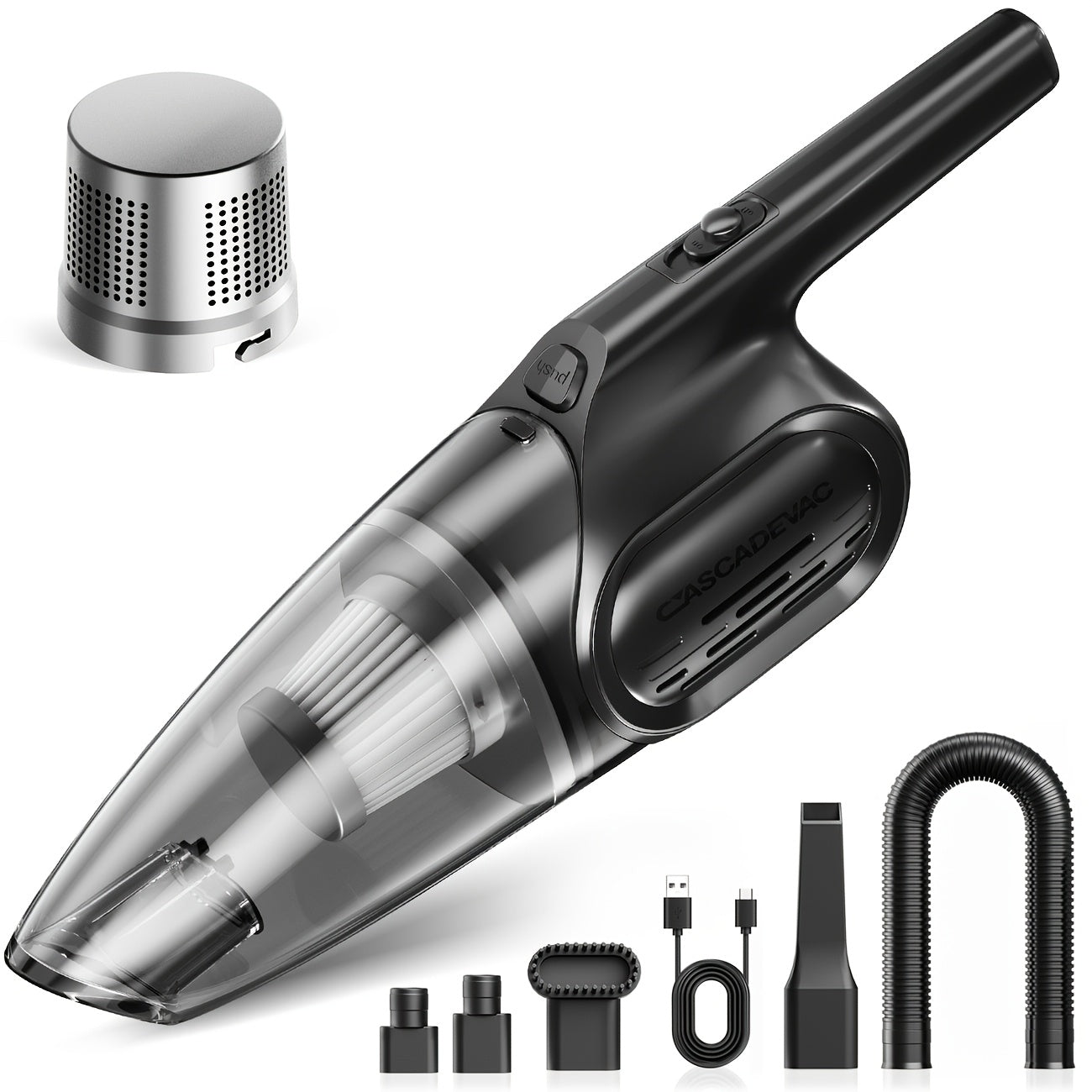 Handheld Vacuum Cleaner 6800PA Strong Suction 2000mAh Cordless, Low Noise, Multi-Attachment – Car Interior, Home & Pet Hair Cleaning, Pink Gift for Women & Girls