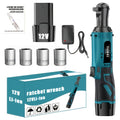 2026 New Year'S Rechargeable Electric Wrench, Nut Removal Car Repair Tool, Right Angle Wrench, Power Tool, AVN Ratchet Wrench, Cordless Electric Wrench, Household Tool, Rechargeable Lithium Battery, Excellent New Year Gift