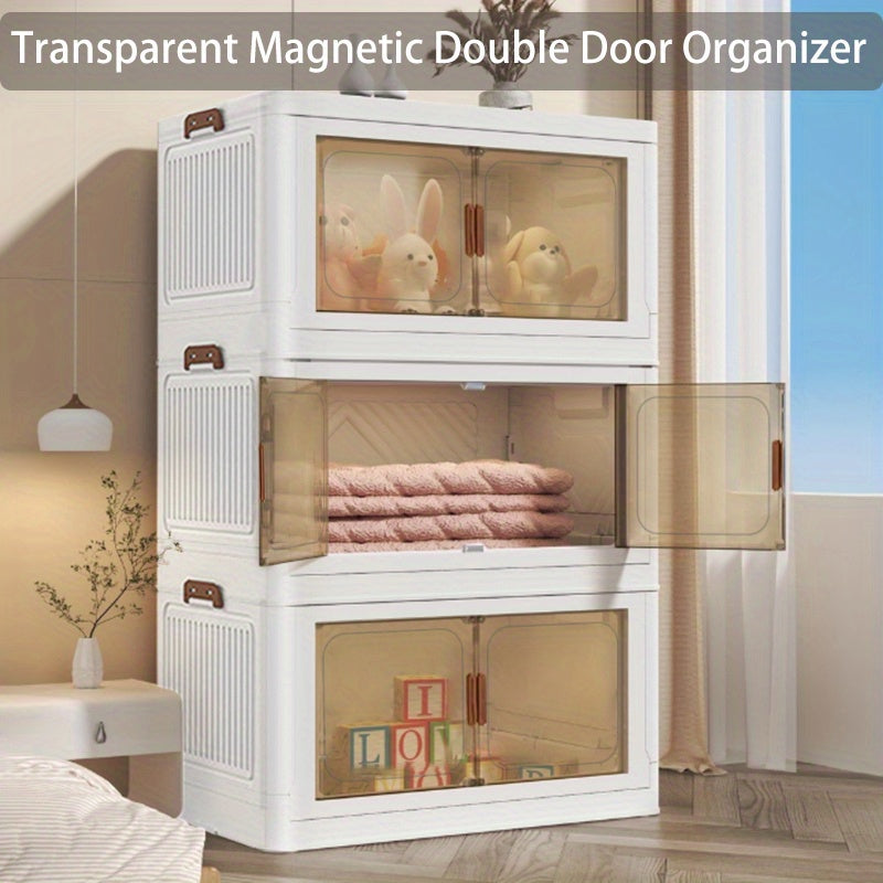 2/ 3/ 4/ 5-layer Home Decorations Display Rack Big Capacity Storage Cabinet Plastic Foldable Shoe Shelf Collapsible Clear Shoe Boxes Stackable with Door Easy Assembly Living Room Stuff