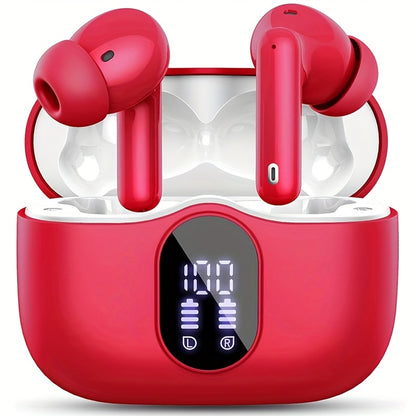ENC Noise Cancelling Earbuds Bluetooth 5.3 with 36H Playtime LED Charging Case, Rich Bass Sound ENC Microphone Wireless Earphones – Compatible with Android iOS iPhone | Canada