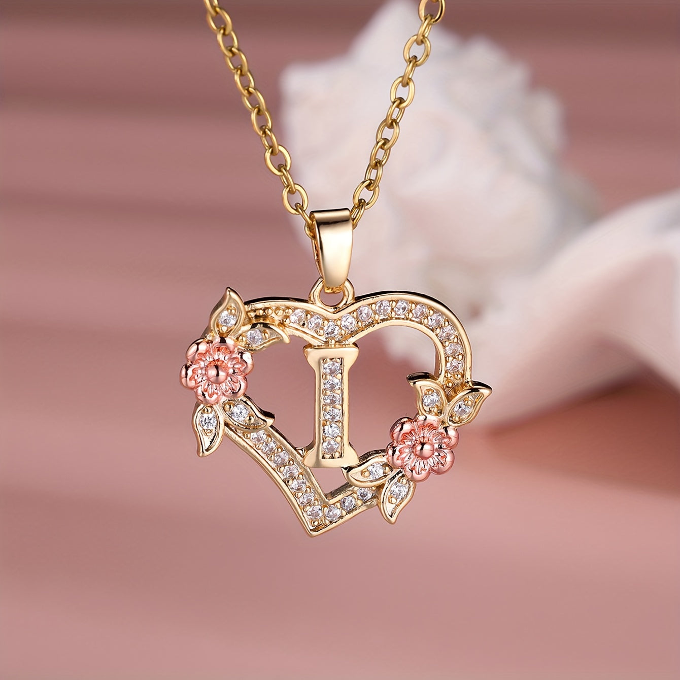 S925 Sterling Silver Heart Pendant Initial Letter Necklace for Women – Moissanite Sparkling, Personalized A-Z Name Jewelry, Birthday & Holiday Gift
